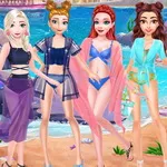 صورة تلبيس بنات على البحر مع اولاد