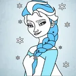 صورة رسم وتلوين الاميرات